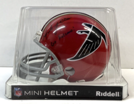 Riddell ATLANTA FALCONS NFL Football Mini Helmet SIGNED by Mike Johnson #79 - £78.69 GBP