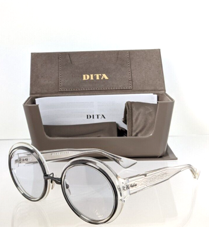 NEW AUTHENTIC MICRO-ROUND DTS 406-A-03 Transparent &amp; Gunmetal  SUNGLASSES - $389.99