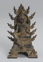 Antik Java Stil Majapahit Sitzender Bronze Devil Tara Statue - 13cm/12.7cm - $641.46