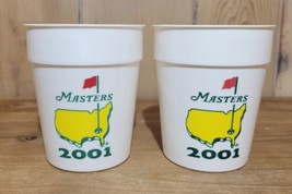 Lot Of 2 2001 Masters Golf Tournament Augusta National Drinking Cups Tig... - $23.33