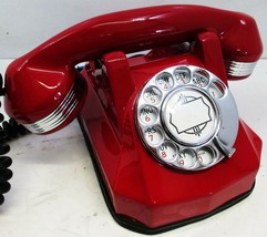 Antique Automatic Electric Red Monophone Telephone AE40 Restored - $695.00