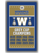 Winnipeg Blue Bombers Football Grey Cup Champions Flag 90x150cm3x5ft Bes... - €12,72 EUR