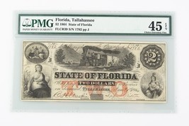 1864 Confederate Note CXF-45 EPQ PMG Choice Extra Fine Tallahassee CSA R... - $519.71