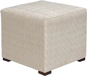 Mjl Furniture Merton Button Tufted Ottoman Cube With Square Legs, Jacuar... - $201.99