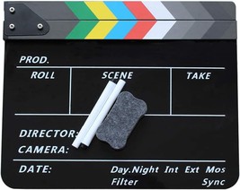 Coolbuy112 Movie Directors Clapboard, Photography Studio Video Tv Acrylic, Black - £25.95 GBP