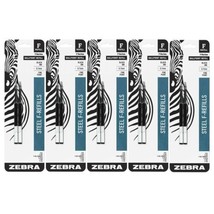 Zebra F-Refill F-301 F301 F-402 F-701 Stainless Steel Pen Black 0.7 5 X 2 Packs - £19.40 GBP