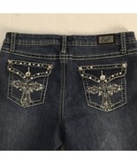Size 6 ~ 30 x 31 Women’s Earl Jeans with Crosses & Rhinestones ~ Cotton Blend - $31.14