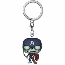 Marvel What If...? Series Zombie Captain America Funko Pop Keychain Multi-Color - £11.78 GBP