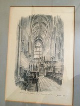 Westminster Abbey Choir Looking West Framed Drawing from Judges Ltd 15.5 x 12 - £11.18 GBP