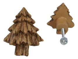 Set Of 4 Western Rustic Forest Pine Trees Faux Wooden Cabinet Door Pull ... - €25,92 EUR