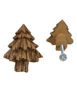 Set Of 4 Western Rustic Forest Pine Trees Faux Wooden Cabinet Door Pull ... - €25,75 EUR
