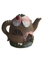 Fairy Garden Forest Figurine Ladybug Tea Pot Polyresin/Resin. 5 In - £15.44 GBP