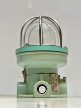 Maritime Antique Old Vintage Aluminum Metal Vessel Ship Bulkhead Ceiling Light - $259.85