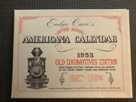 Vintage Evelyn Curros 2nd Annual Americana Calendar 1952 Old Locomotives... - $7.90
