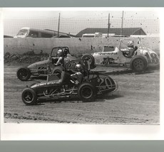 Eldora Speedway-Johnny Parsons #18 Bob Fry #33 &amp; Sheldon Kinser-B&amp;W-8x10... - $33.95
