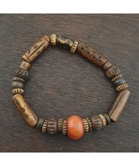 Potente abalorio de ágata antigua espiritual con abalorios de hueso de y... - €74,77 EUR