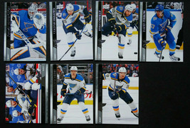 2020-21 Upper Deck UD St. Louis Blues Series 1 Base Team Set of 7 Hockey Cards - £3.98 GBP