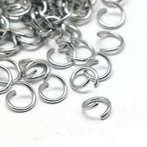 20 Stainless Steel Jump Rings Silver Split Rings 4mm 21 Gauge Open Findi... - £4.30 GBP