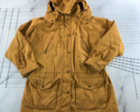 Vintage Eddie Bauer Jacket Mens Medium Yellow Detachable Hood Lined Draw... - $74.24