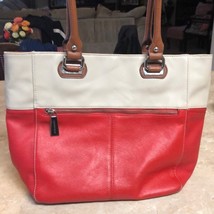 Tignanello Red &amp; Tan Leather Purse Handbag - $85.00