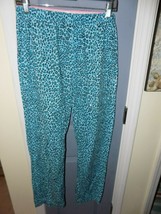 Victoria&#39;s Secret Blue Leopard Animal Print Pajama Bottoms Size S Women&#39;s - £14.36 GBP