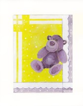Bear - Purple - Acrylic on Canvas Board - Prints 8&quot; X 10&quot; - £27.97 GBP
