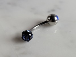 New Surgical Jeweled Nipple Ear Tongue Piercing Barbell  E2727 - £19.47 GBP