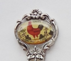 Collector Souvenir Spoon USA Rhode Island Red Chicken Violet - £7.86 GBP