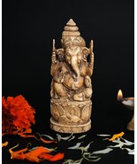 Blooms of Divinity: Large Lotus Ganesha Statue, Majestic Blessings Revealed - £45.02 GBP