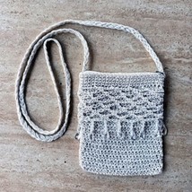 Embroidery Bag Purse Handmade Cyprus Crossbody 15x18cm 5.9x7.1&quot; Knitting 04063 - £27.09 GBP