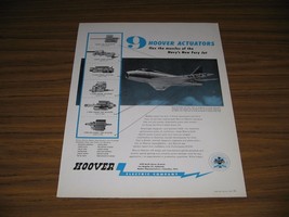 1956 Print Ad Navy North American FJ-4 Fury Jet Hoover Actuators - $14.70