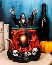 Ebros Dark Conjuring Grim Reaper Fire Magic Electric Oil Burner Tart Warmer - $47.95