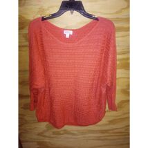 Women's Market and Spruce Coral Sweater XL Knit Layering Woven Casual - $18.00