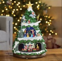 Disney Animated Christmas Xmas Tree w/ 8 Holiday Songs Music Lights Mick... - $222.75