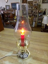 Vintage Electric Hurricane Red Christmas Candle w Flame Colored Bulb Lamp - £15.81 GBP