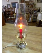 Vintage Electric Hurricane Red Christmas Candle w Flame Colored Bulb Lamp - £14.79 GBP