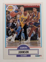 Magic Johnson Lakers Fleer &#39;90 Basketball Card - £7.86 GBP