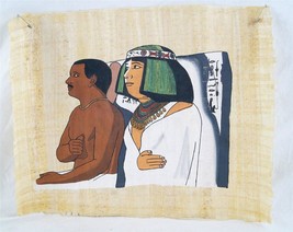 Vintage Égyptien Main Peint de Papyrus - £75.18 GBP