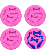 Luckycivia 4 PACK Bow Ties Beard Mini Silicone, Candy Chocolate Fondant ... - £8.41 GBP