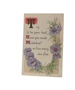 Postcard Try To Be Your Best Encouragement Flowers Vintage 1911 Unused - $6.92