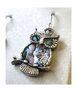 A. T. STORRS Earrings OWL Glacier Pearl Multi-color Iridescent Jewelry BOX - £21.27 GBP