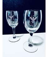 Pan Am Airlines 60&#39;s The President Pattern First Class Set Of 2 Red Wine... - £47.36 GBP