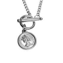 Silver Coin Necklace  - $19.79