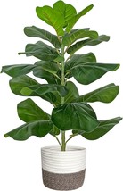 Artificial Fiddle Leaf Fig Tree Faux Ficus Lyrata for Home Office Decoration 30. - £58.68 GBP