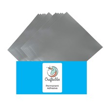 Silver Vinyl Sheets - Permanent, Adhesive, Glossy &amp; Waterproof | (10) 12&quot; X 12&quot;  - £16.01 GBP