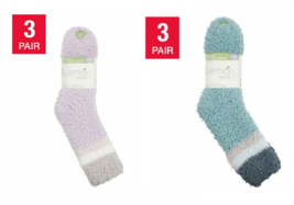  Lemon Women&#39;s 3-Pair Cozy Crew Ultra Soft Socks - £14.38 GBP