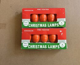 Vtg Wonderglow C-9-3/4 Orange Opaque Halloween Christmas 10 Light Bulbs - €8,49 EUR