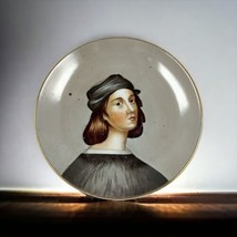 Andrea By Sadek Hand Painted Portrait Hanging Plate Made  in Occupied Japan 6&quot; - £14.63 GBP