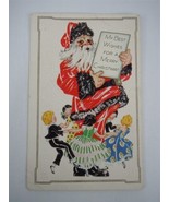 My Best Wishes For A Merry Christmas Santa With Kids Dancing Around Him ... - £9.27 GBP