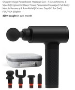 Sharper Image Powerboost Deep Tissue Percussion Massager, 5 Attachments - $68.05 CAD